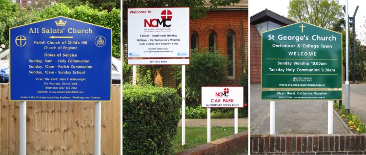 Post Mounted Church Signs - Signs for Churches