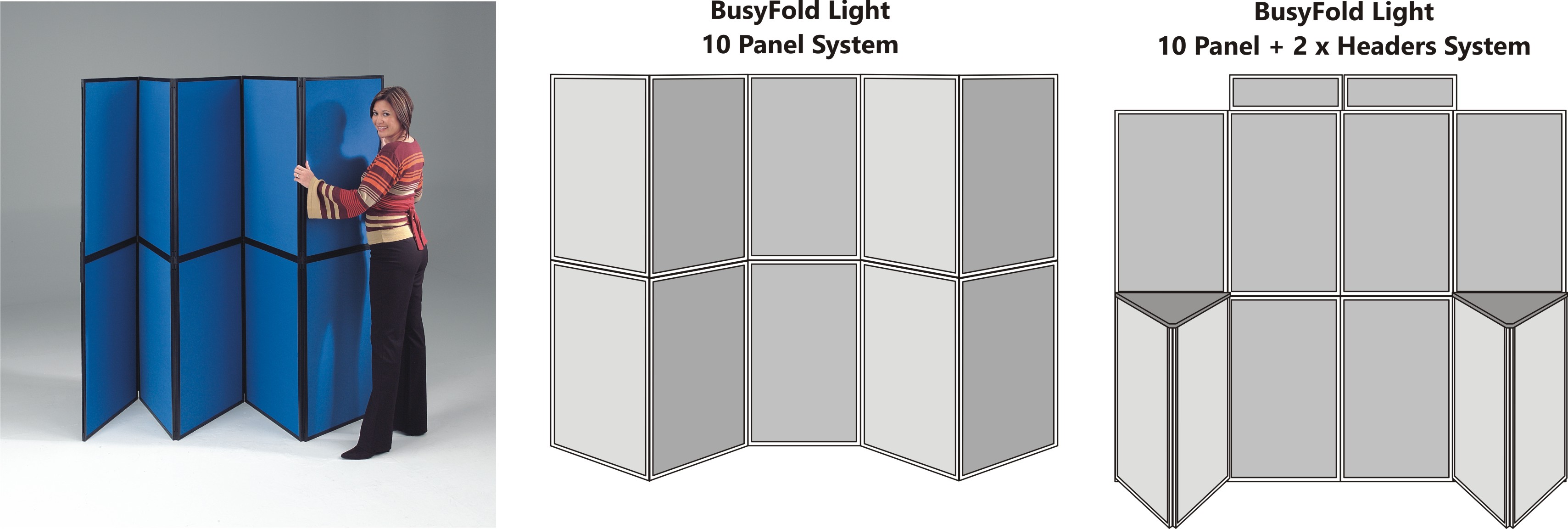 BusyFold Light - 10 Panel Folding Display System - Signs for Churches