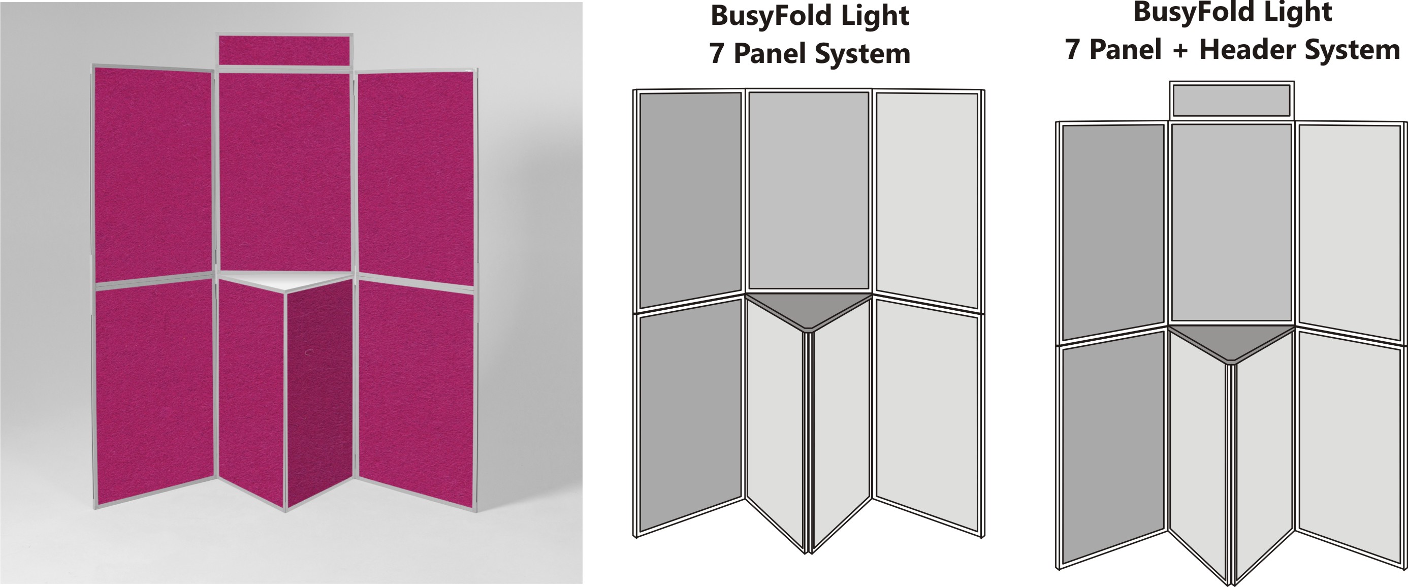 BusyFold Light - 7 Panel Folding Display System - Signs for Churches
