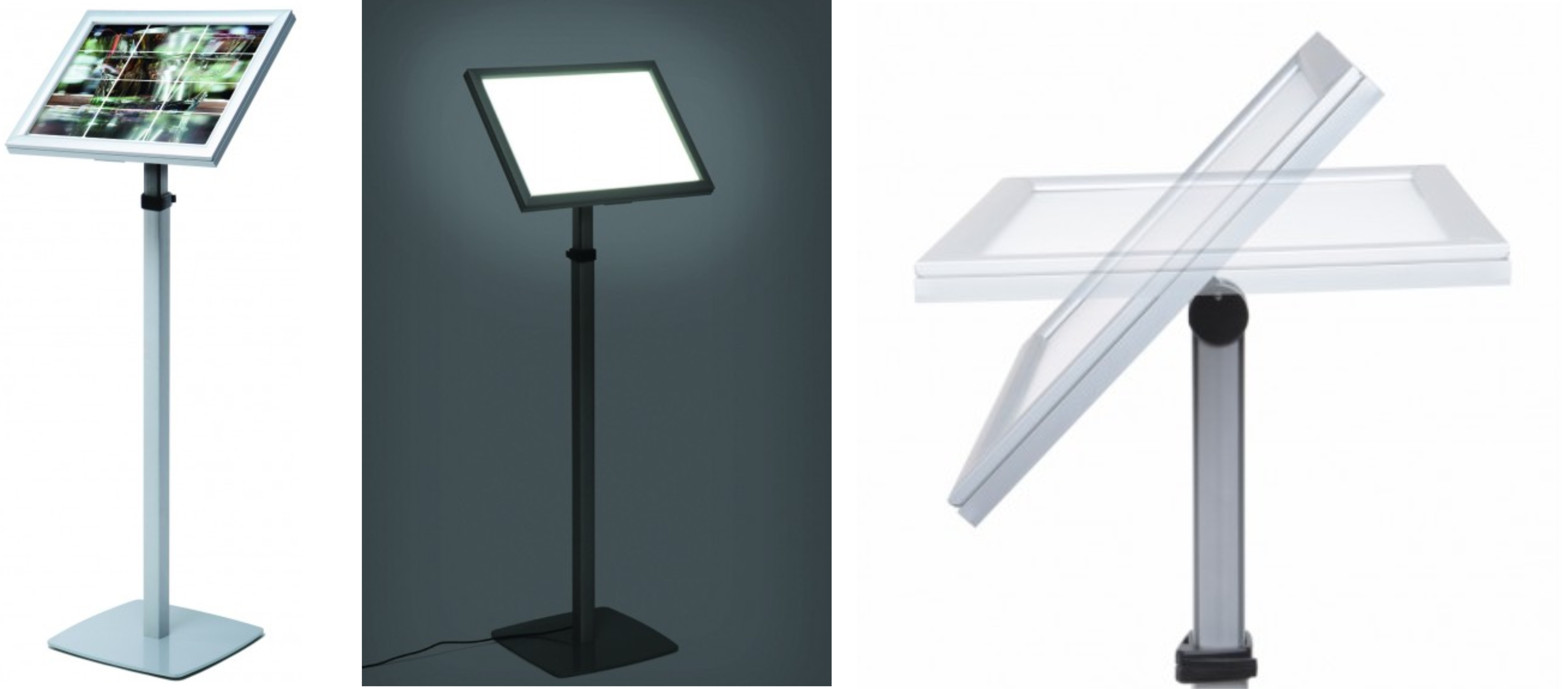LED Back Lit Telescopic Menu Stand - Signs for Churches