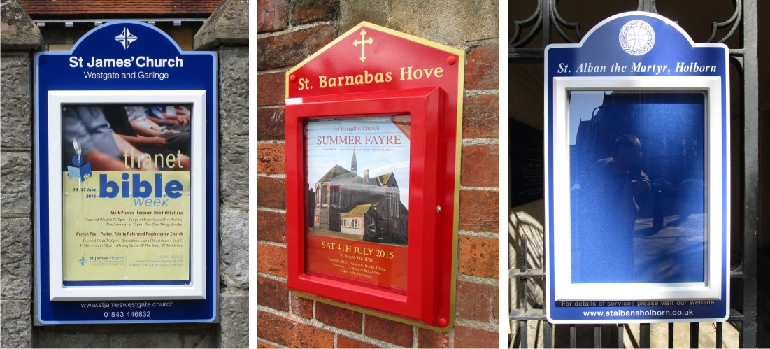 Mini Superior External Church Notice Boards - Signs for Churches
