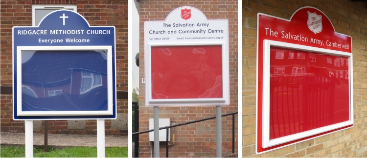 Midi Superior External Church Notice Board - Signs for Churches