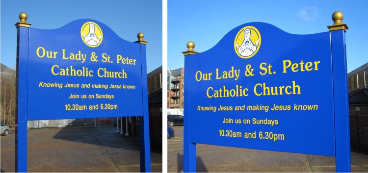 Premium Post Mounted Aluminium Church Signs - Signs for Churches